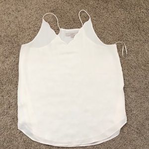 White Scalloped LOFT Cami